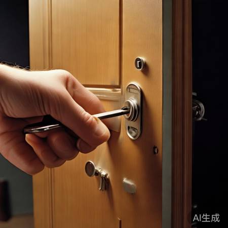 拆锁:螺丝刀撬开