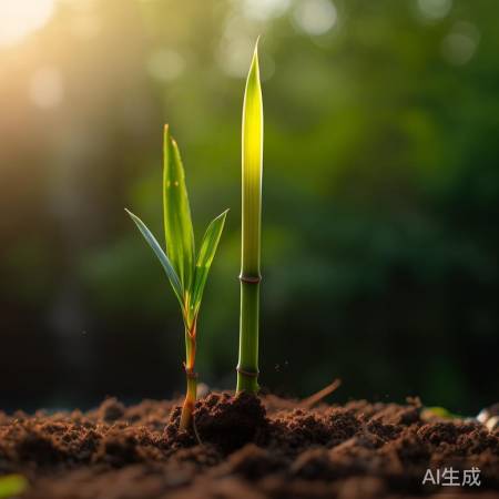 竹笋破土,李明激动记录