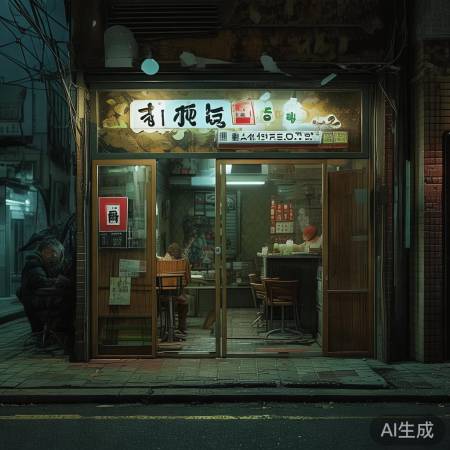 面馆开业冷清，顾客稀少