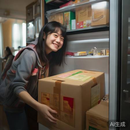 留美男生冰箱藏母惊喜