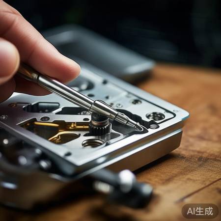 “拧螺丝取指纹锁盖”