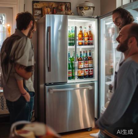 大冰箱存啤酒，实用方便
