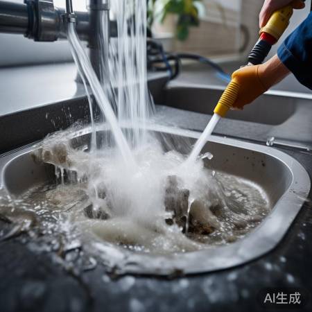 热水冲刷除堵塞